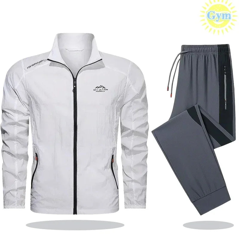 Men’s 2-Piece Tracksuit – Spring/Summer Sportswear Set