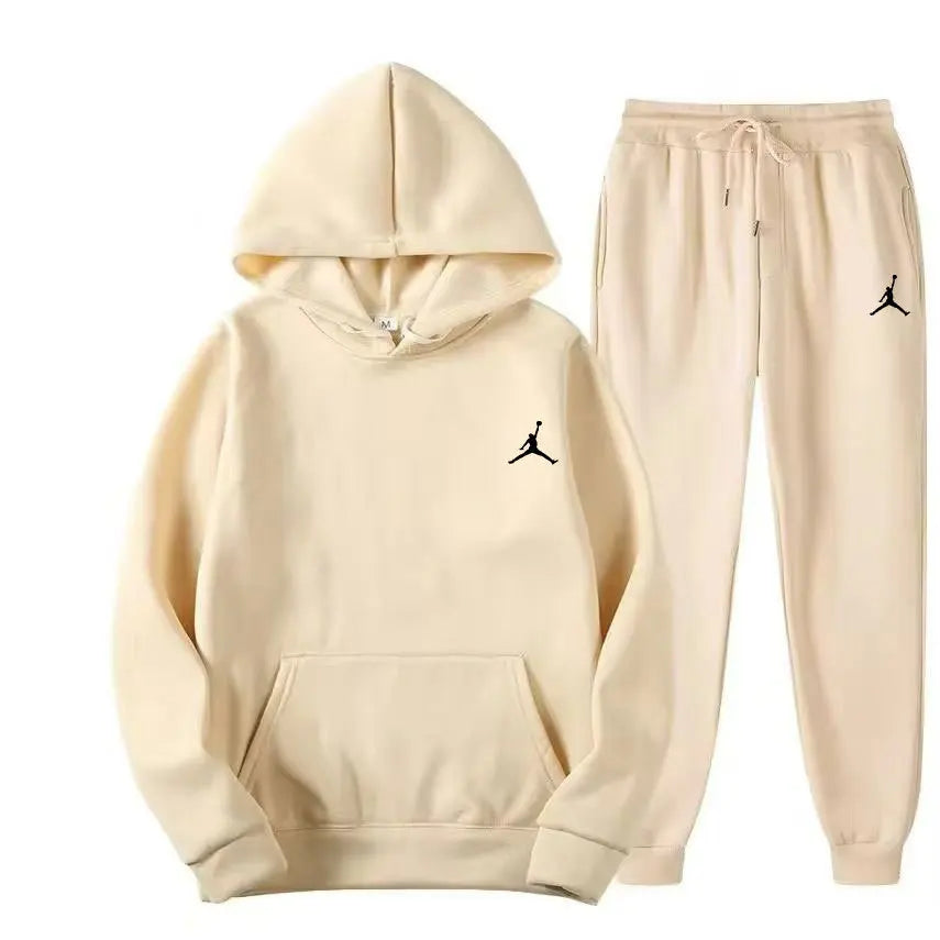 Unisex Casual Hoodie & Pants Set – Spring/Autumn Basketball Two-Piece