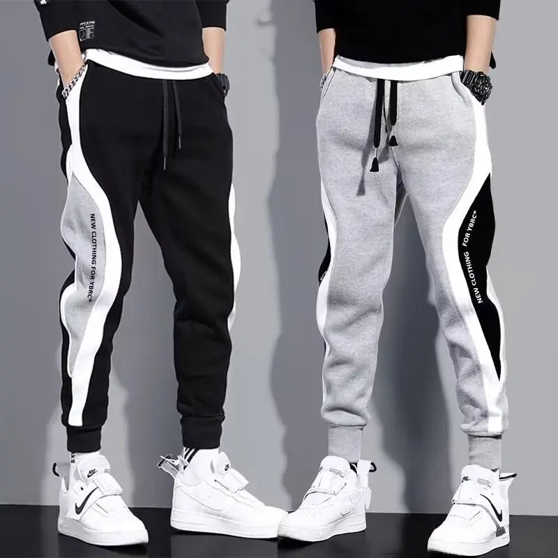 Men’s Black Hip Hop Jogger Pants – Loose Fit Drawstring Sweatpants