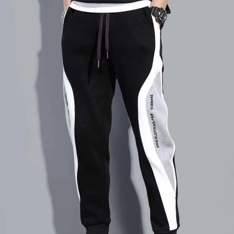 Men’s Black Hip Hop Jogger Pants – Loose Fit Drawstring Sweatpants
