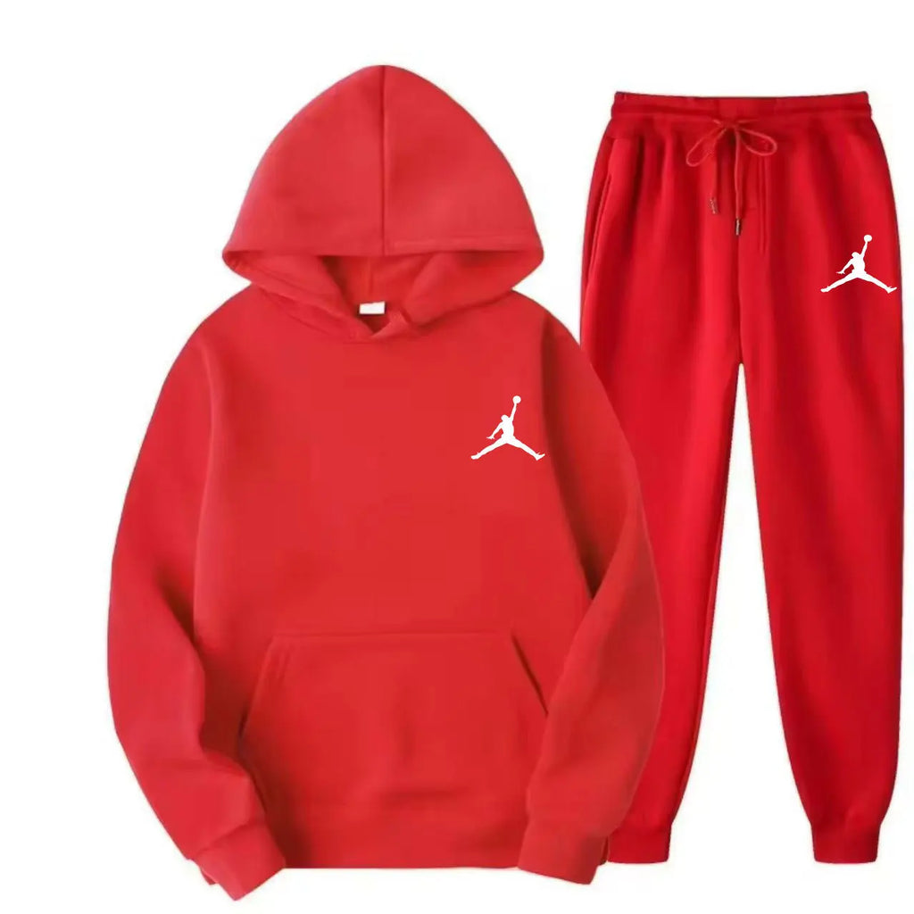 Unisex Casual Hoodie & Pants Set – Spring/Autumn Basketball Two-Piece