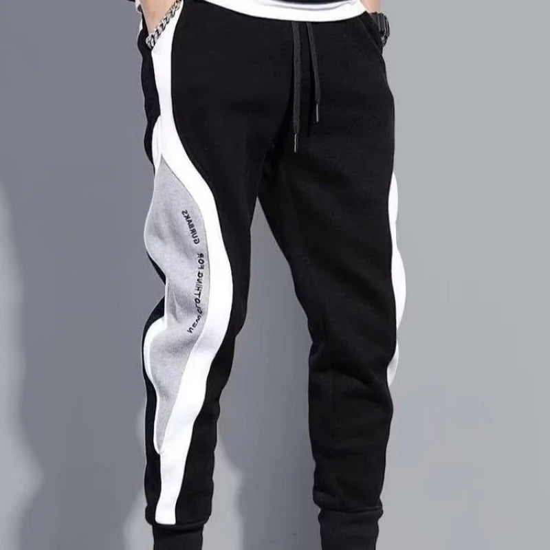 Men’s Black Hip Hop Jogger Pants – Loose Fit Drawstring Sweatpants