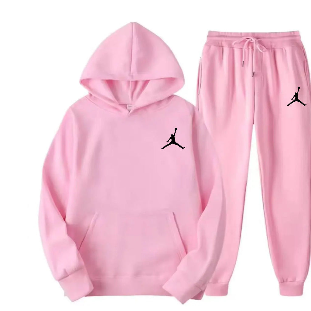 Unisex Casual Hoodie & Pants Set – Spring/Autumn Basketball Two-Piece