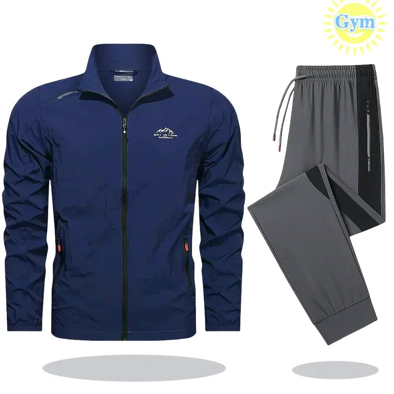 Men’s 2-Piece Tracksuit – Spring/Summer Sportswear Set