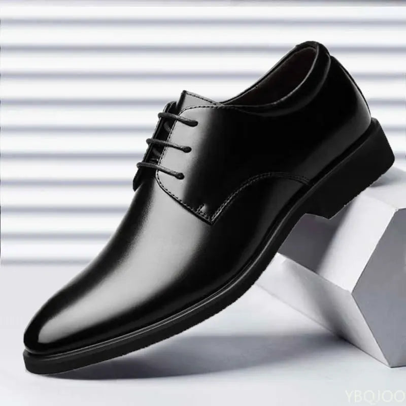 2025 Men’s Business & Casual Leather Shoes – Breathable Soft Bottom
