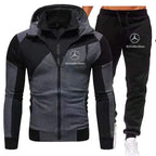 Mercedes-Benz Men's Casual Patchwork Sports Suit – 2 Pieces