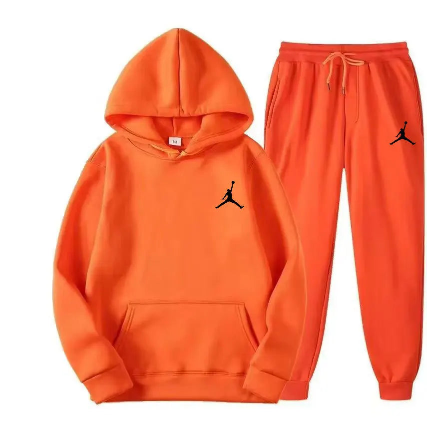 Unisex Casual Hoodie & Pants Set – Spring/Autumn Basketball Two-Piece