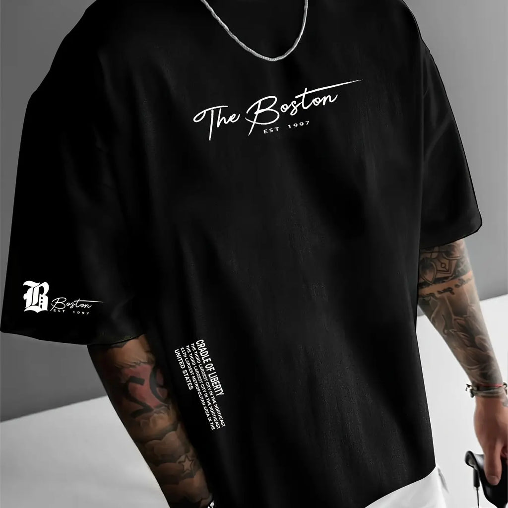 Men’s Summer Cotton T-Shirt – Casual Sports Round Neck Tee