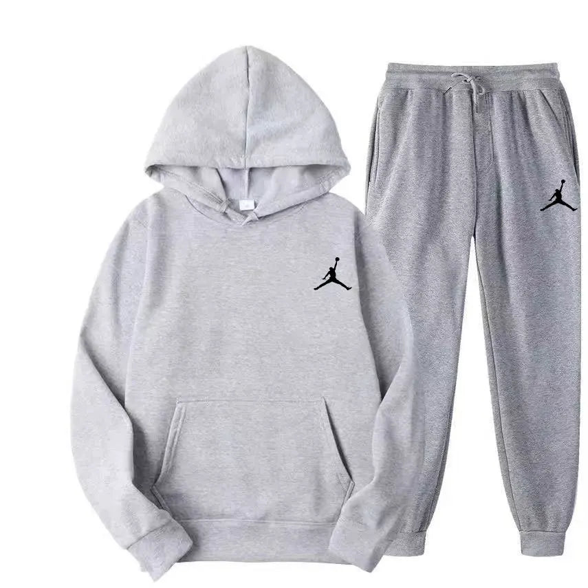 Unisex Casual Hoodie & Pants Set – Spring/Autumn Basketball Two-Piece