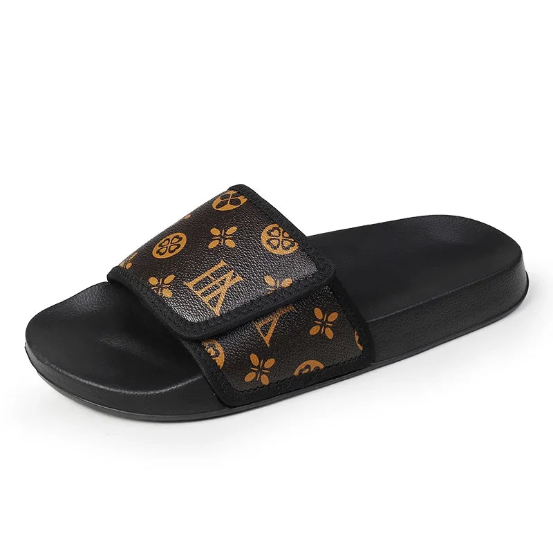 Men’s Leather Summer Sandals – Comfortable Casual Slippers