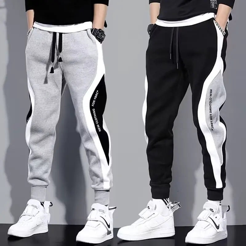 Men’s Black Hip Hop Jogger Pants – Loose Fit Drawstring Sweatpants