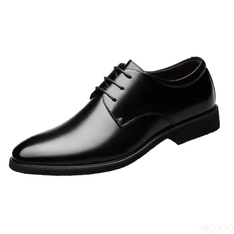 2025 Men’s Business & Casual Leather Shoes – Breathable Soft Bottom