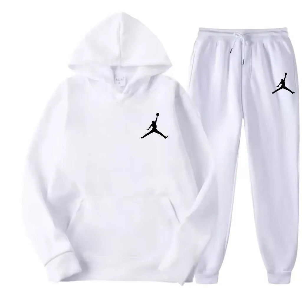 Unisex Casual Hoodie & Pants Set – Spring/Autumn Basketball Two-Piece