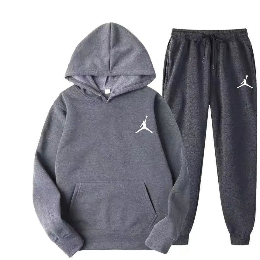 Unisex Casual Hoodie & Pants Set – Spring/Autumn Basketball Two-Piece