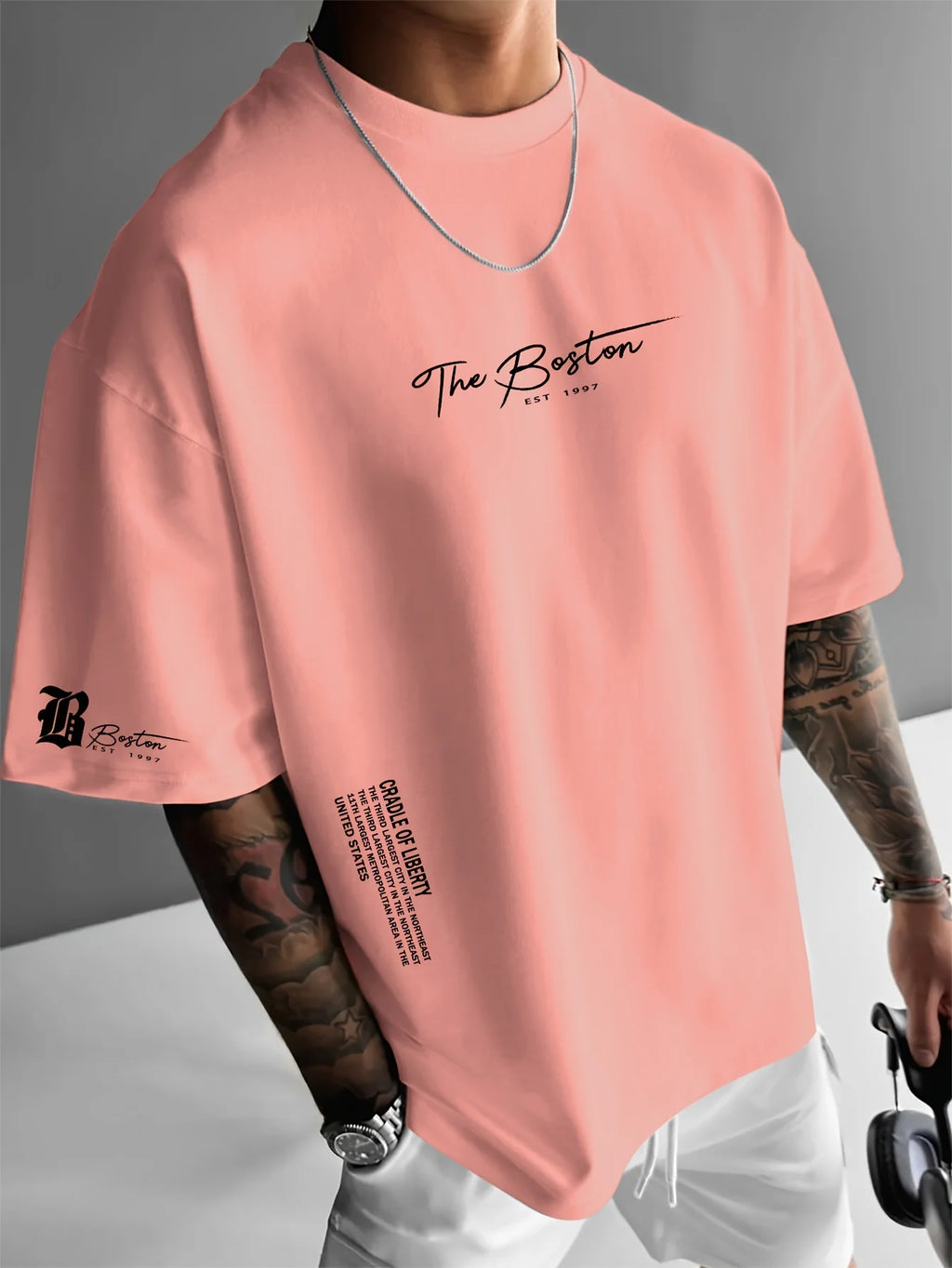 Men’s Summer Cotton T-Shirt – Casual Sports Round Neck Tee