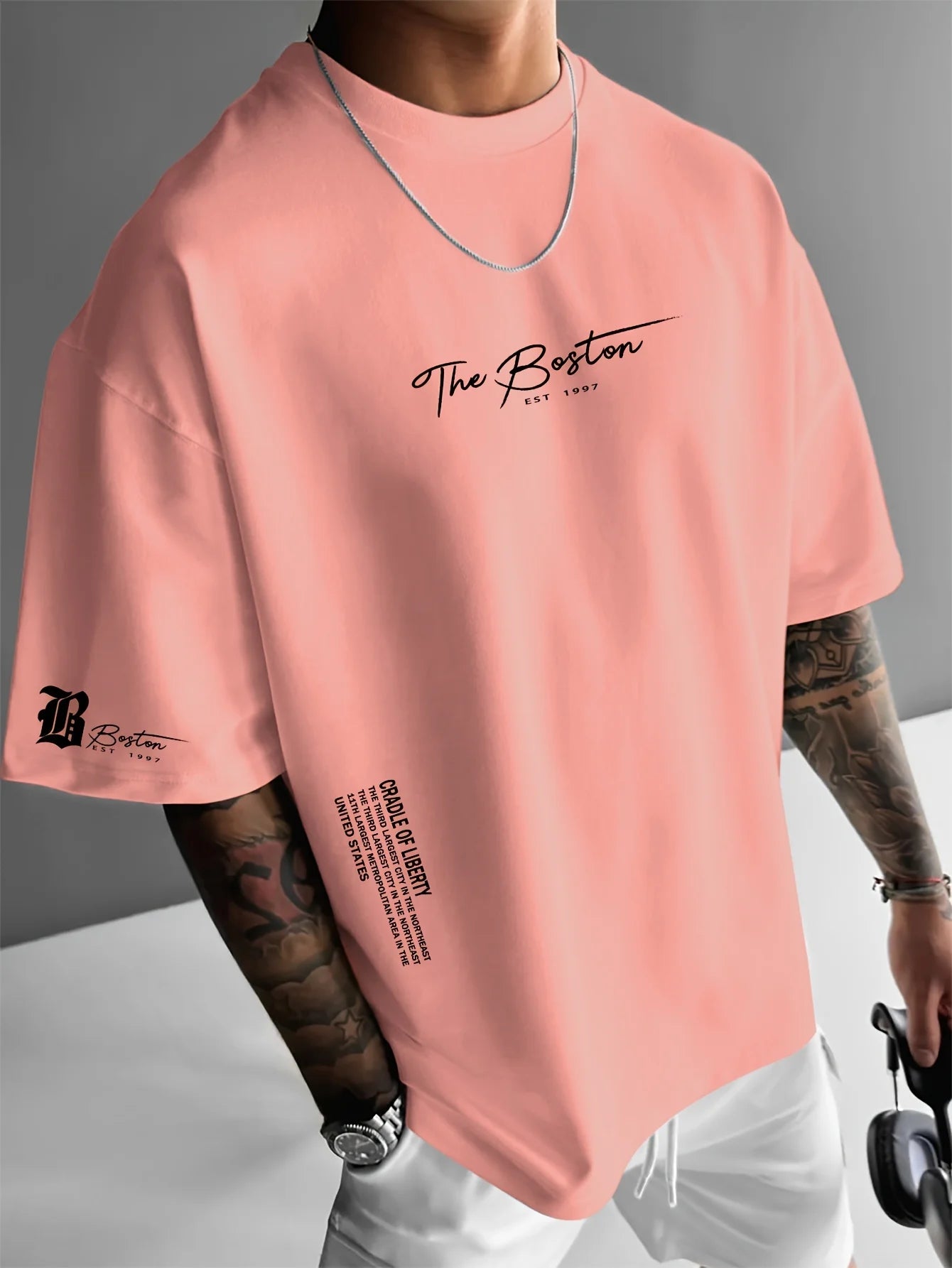 Men’s Summer Cotton T-Shirt – Casual Sports Round Neck Tee